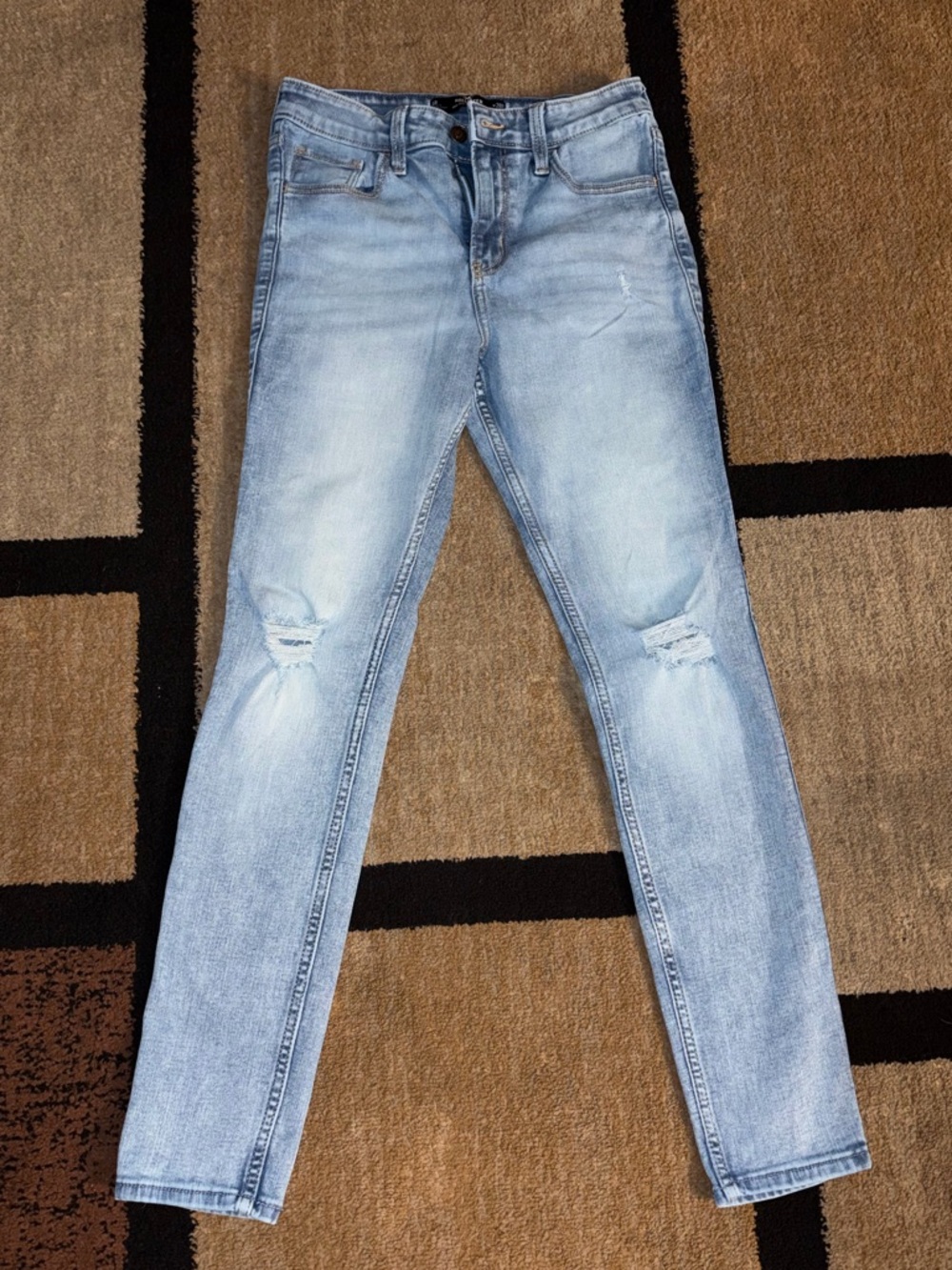Hollister Light Blue Distressed Skinny Jeans